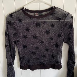Sheer Star Crop Top
